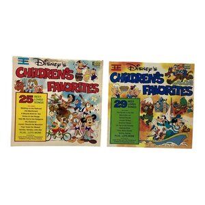 Vintage 1979 Disney's Children's Favorites Volume 1 &‎ 2 Vinyl Records